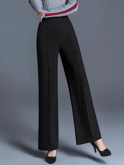 Women's Classic Black Wide Leg Pants