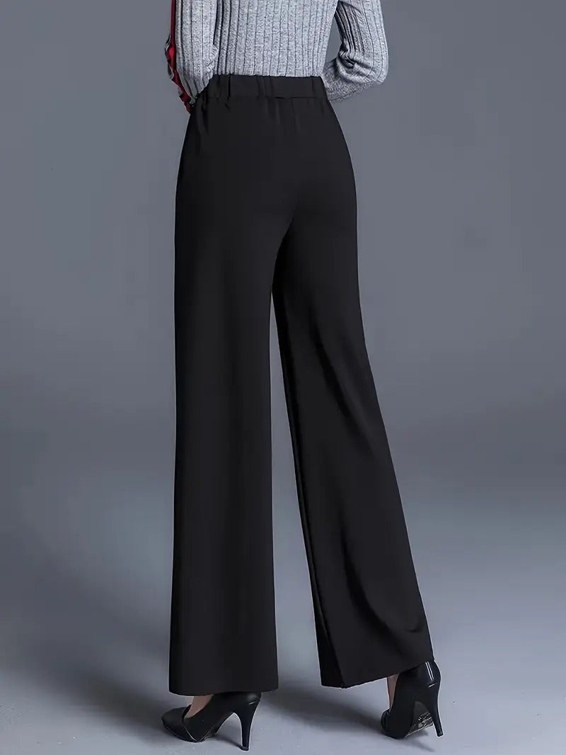 Women's Classic Black Wide Leg Pants