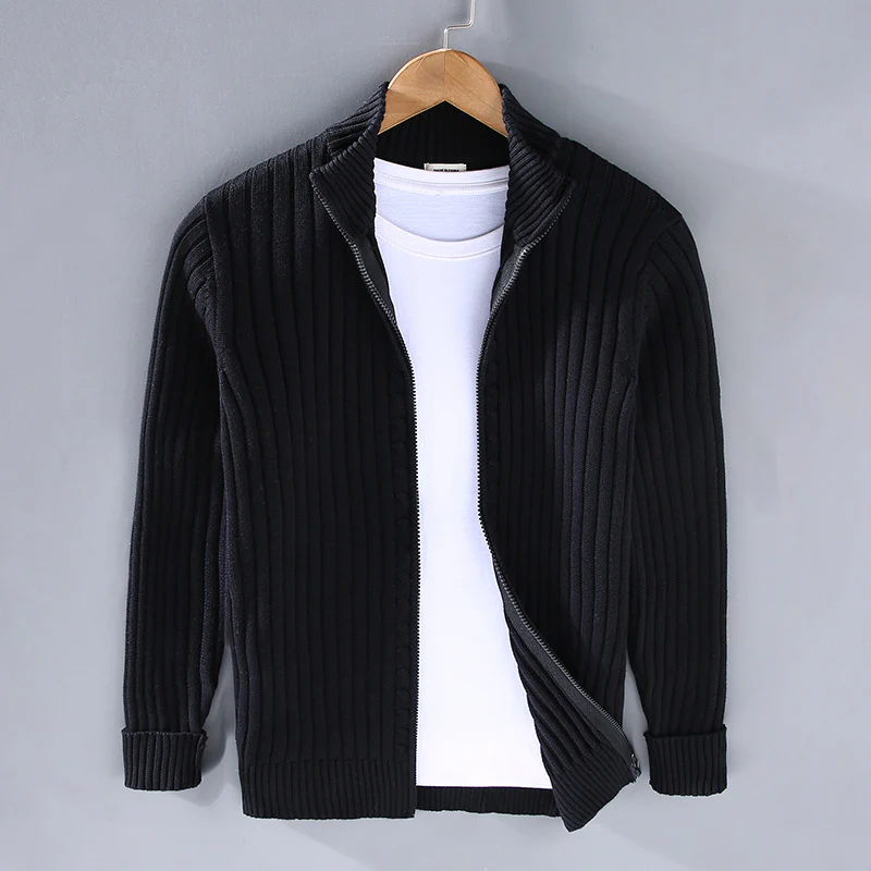 Men's Slim Knit Zip Cardigan