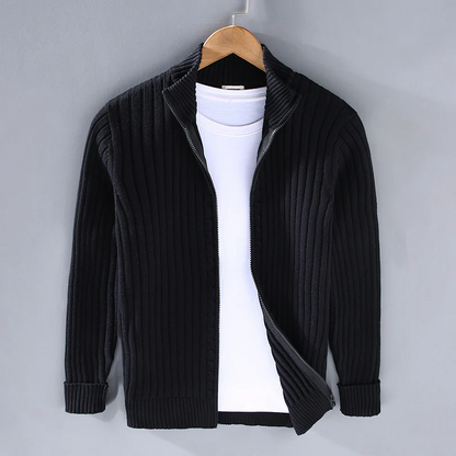 Men's Slim Knit Zip Cardigan