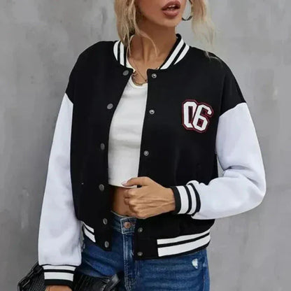 Casual Fit Women's Varsity Bomber Jacket