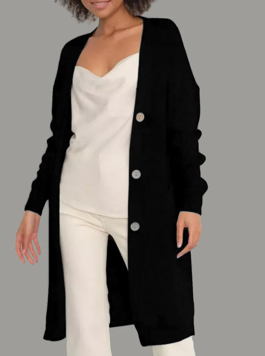 Cozy Women's Long Cardigan with Pockets