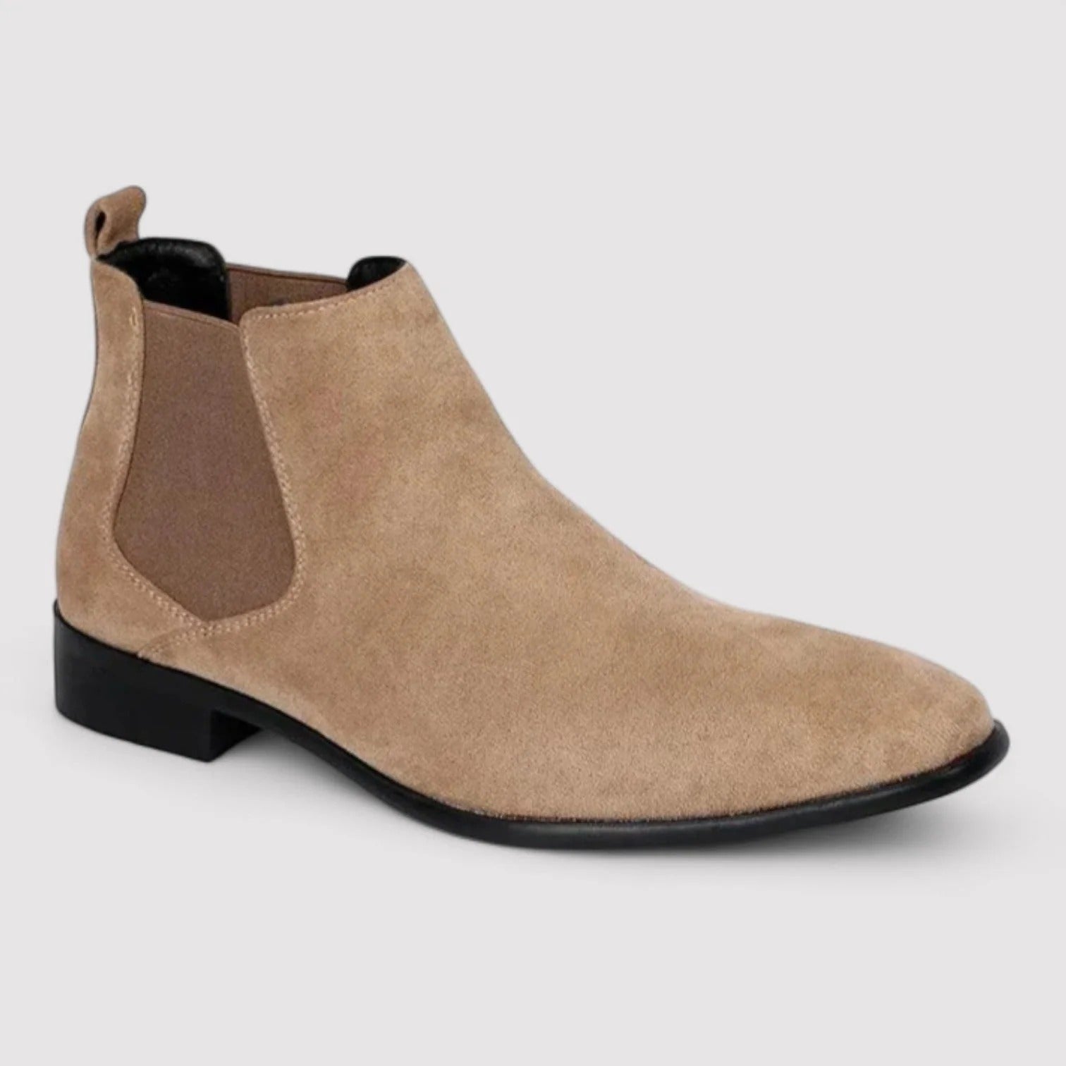 Comfortable Brown Suede Chelsea Ankle Boots - Nocini