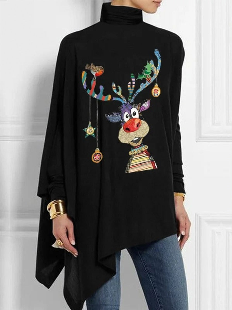 Cozy Women's Reindeer Sweater Top - Nocini