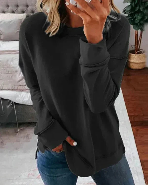 Comfy Women's Cotton Long Sleeve Sweatshirt