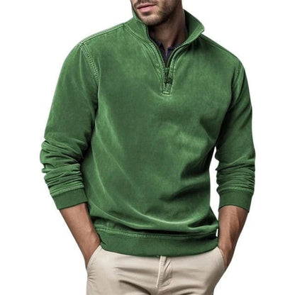 Men's Quarter Zip Soft Fleece Sweater
