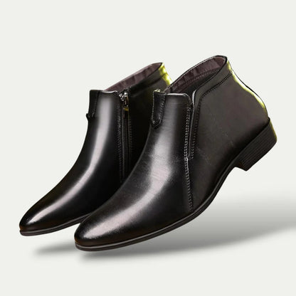 Classic Men's Leather Ankle Boots - Smart Dress Shoes