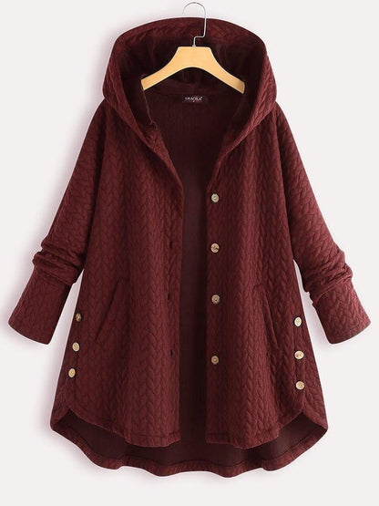 Warm Quilted Women's Parka Coat with Hood