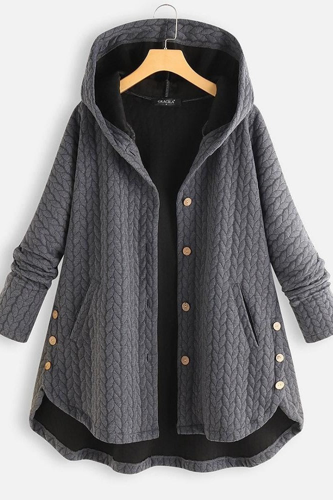 Warm Quilted Women's Parka Coat with Hood
