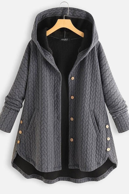 Warm Quilted Women's Parka Coat with Hood