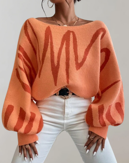 Casual Loose Fit Women's Cropped Sweater Top