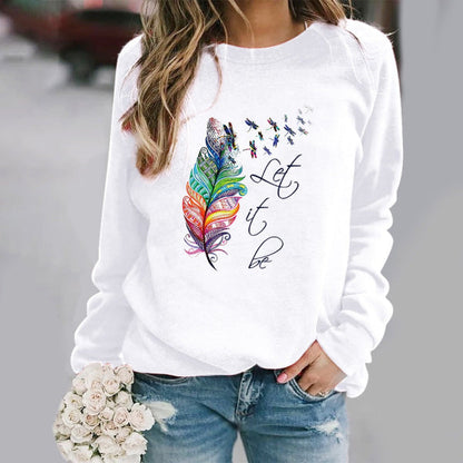 Casual Women's Crew Neck Long Sleeve Sweatshirt - Nocini