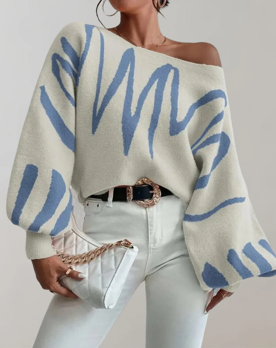 Casual Loose Fit Women's Cropped Sweater Top