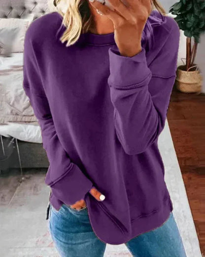 Comfy Women's Cotton Long Sleeve Sweatshirt