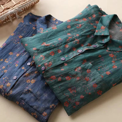 Pretty Floral Button Front Shirt