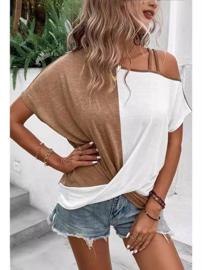 Comfy Casual Off Shoulder Womens Tee Shirt
