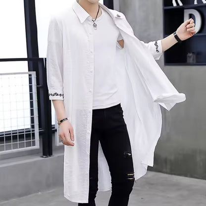 Relaxed Fit Mens Cotton Trench Coat