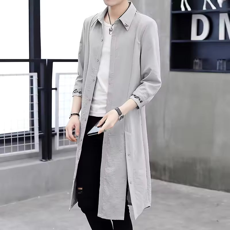 Relaxed Fit Mens Cotton Trench Coat - Nocini