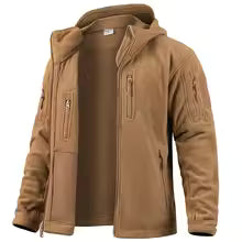 Comfortable Mens Hooded Fleece Zip Jacket - Nocini