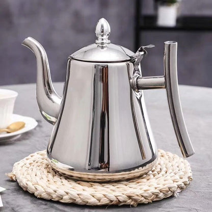 Induction Kettle with Filter - EcoBoil-Silver-1L-Nora Luxe