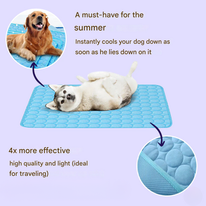 Innovative Cooling Mat for Dogs (4x Cooling Power) - ChillComfort-Light blue-XS-Nora Luxe