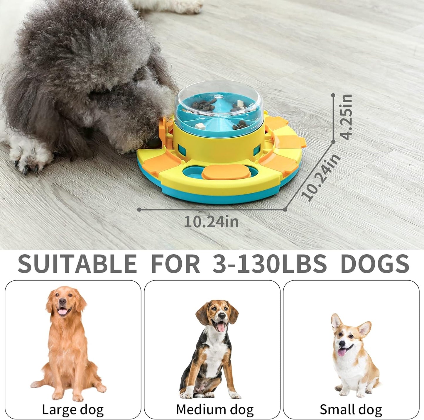 Interactive Dog Puzzle Feeder – Stimulate & Reward-Blue-Nora Luxe