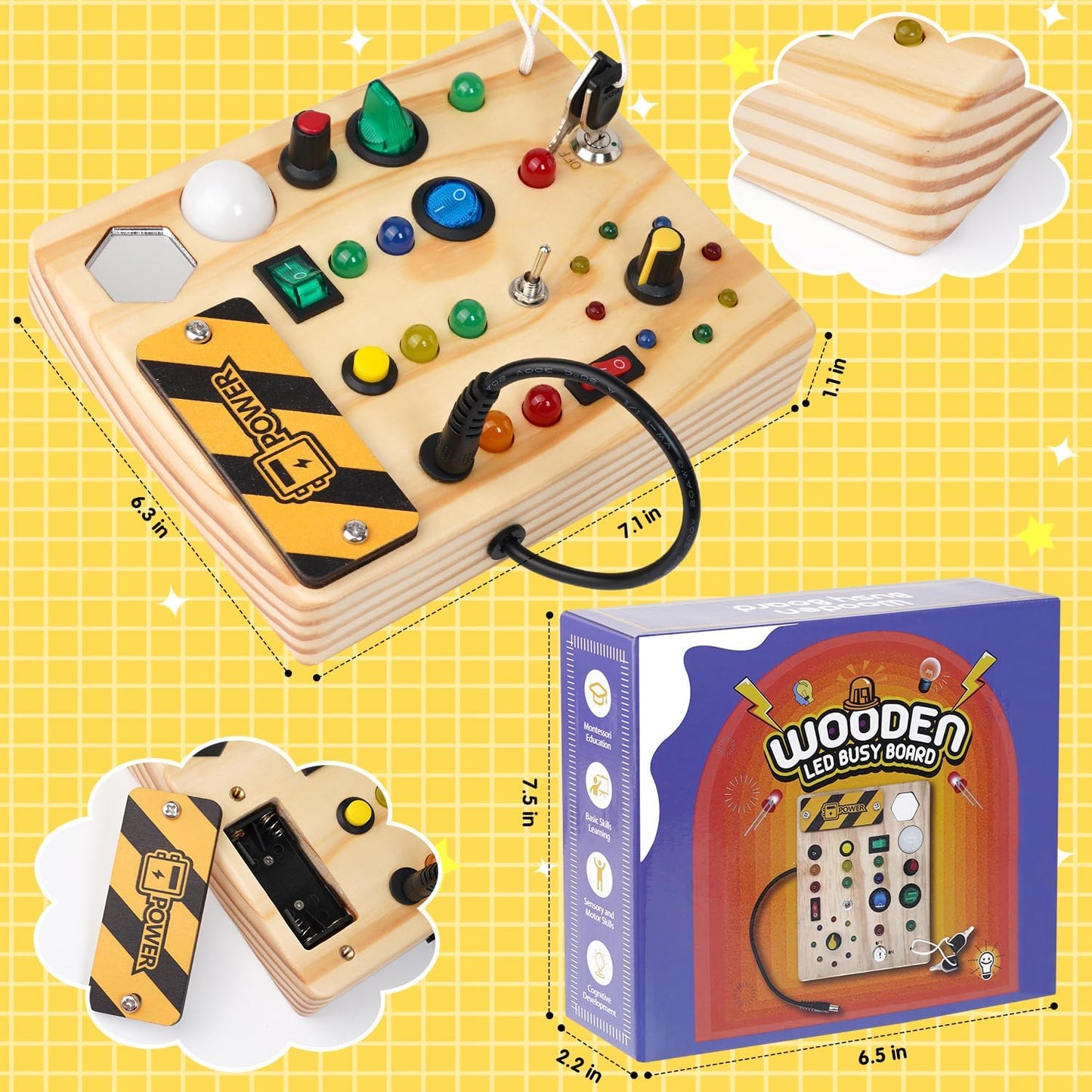 Interactive Montessori Board for Toddlers - BrightStart-Nora Luxe