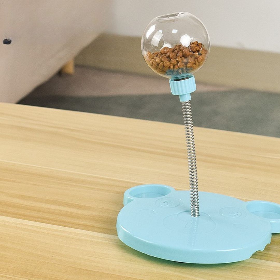 Interactive Pet Toy with Treat Dispense – TreatTumble-Blue-Nora Luxe