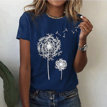 Relaxed Fit Ladies Graphic Tee Shirt