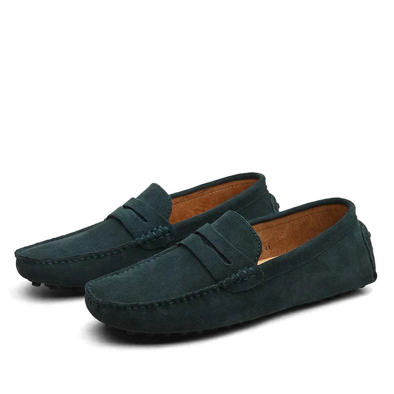 Italian Sweden Loafers - Lorenzo-Marine blue-5.0-Nora Luxe