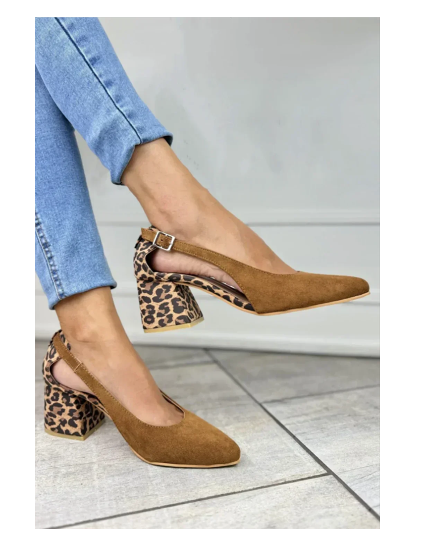 Low Block Heel Ankle Strap Sandals - Olytrend
