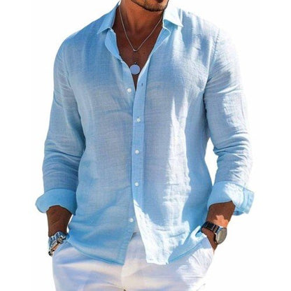 Men's Traditional Linen Dress Shirt