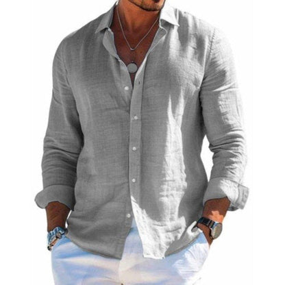 Men's Traditional Linen Dress Shirt - Nocini