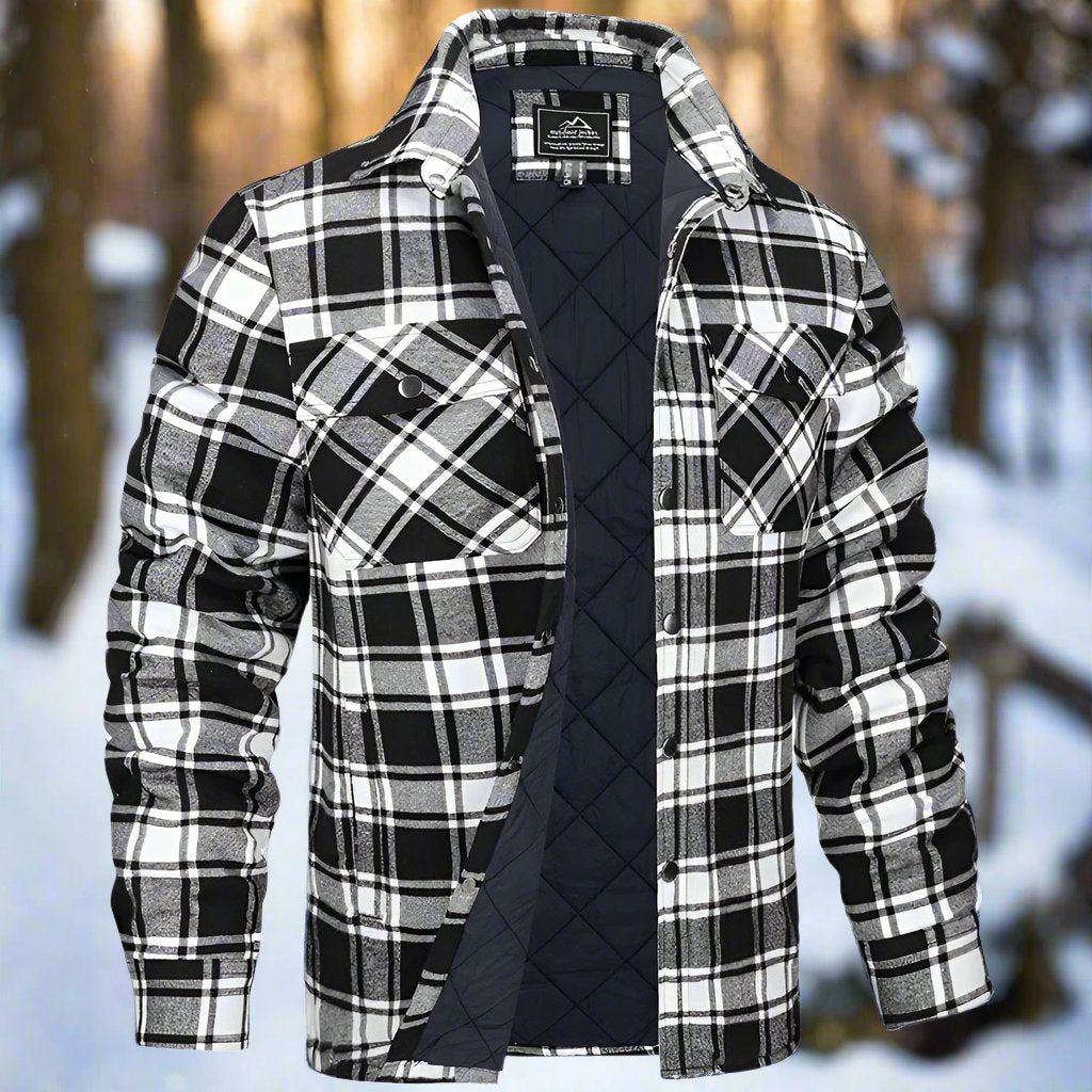 Casual Checked Button Down Shirt Jacket