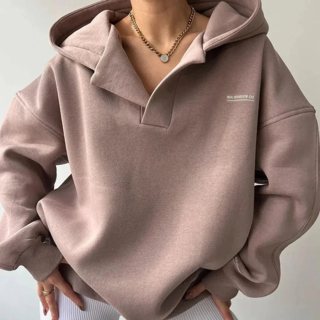 Soft Women's Fleece Hooded Sweater - Olytrend