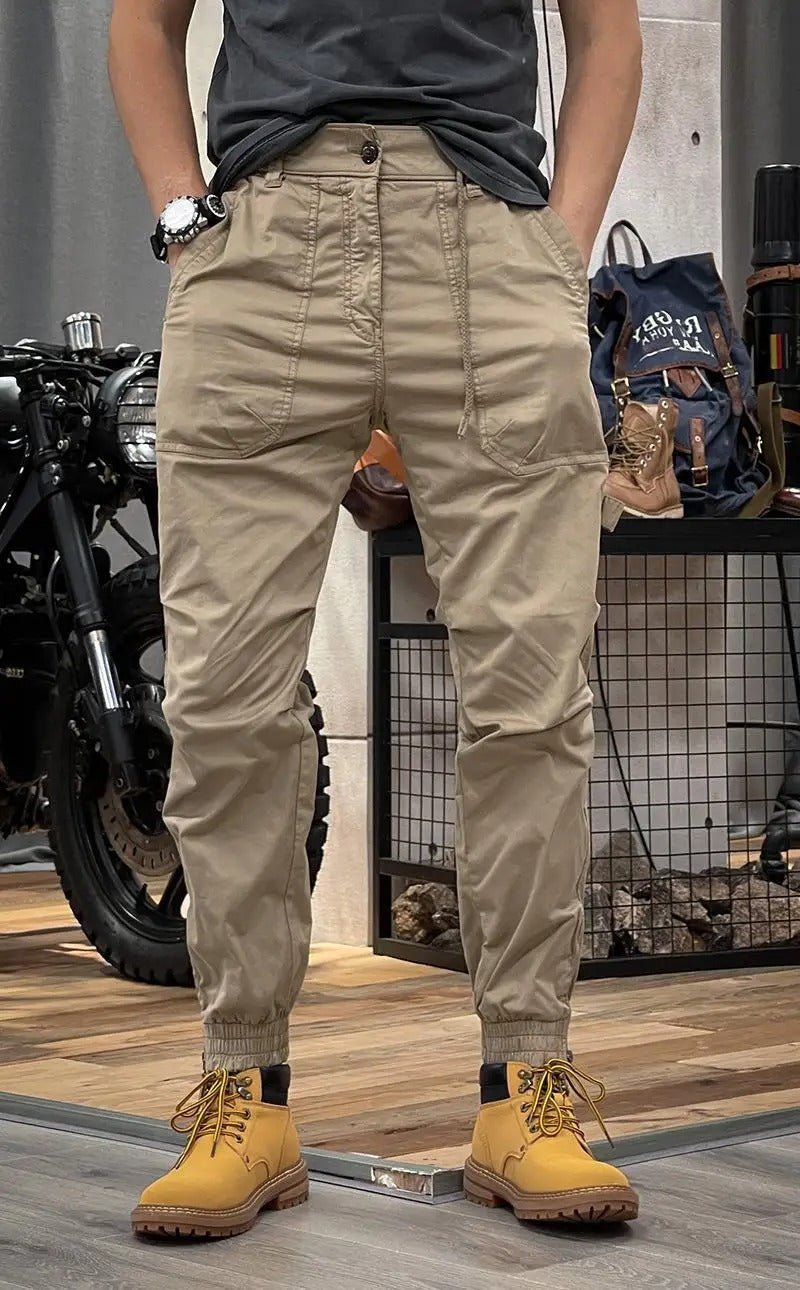 Men's Athletic Cargo Jogger Pants with Elastic Waist - Olytrend