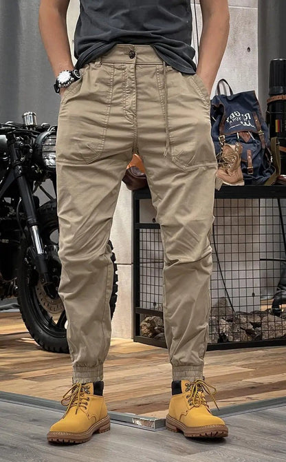 Men's Athletic Cargo Jogger Pants with Elastic Waist - Olytrend