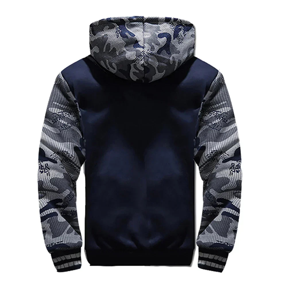 Thick Men's Winter Hoodie for Cold Weather Comfort
