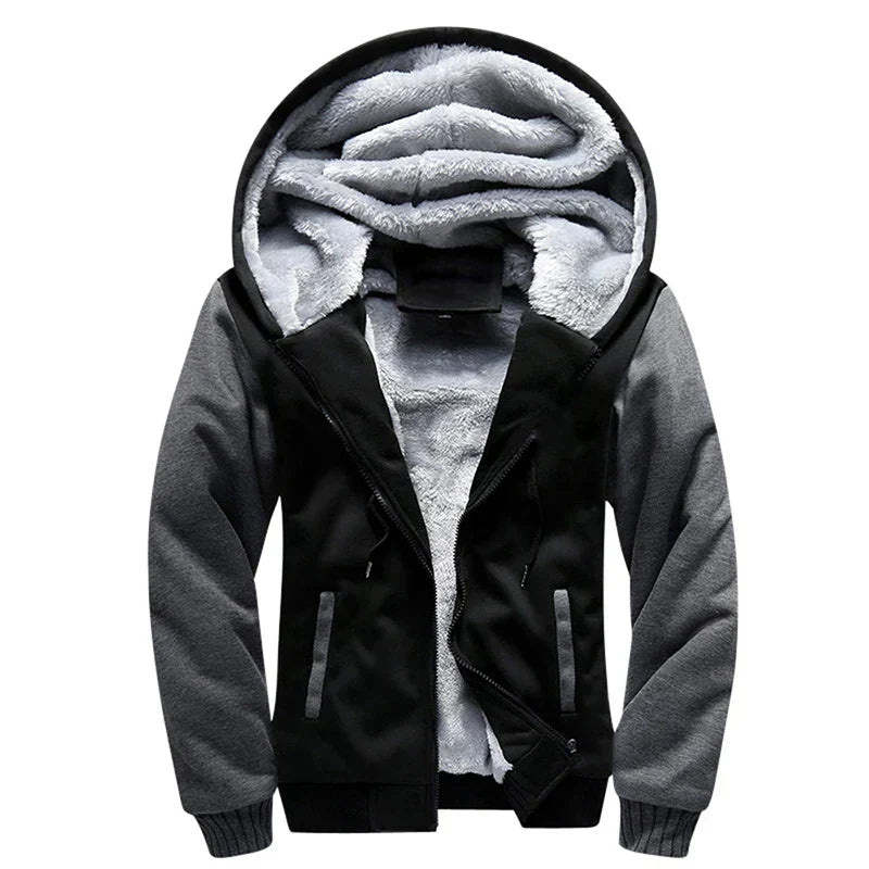 Thick Men's Winter Hoodie for Cold Weather Comfort