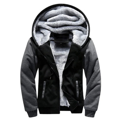 Thick Men's Winter Hoodie for Cold Weather Comfort