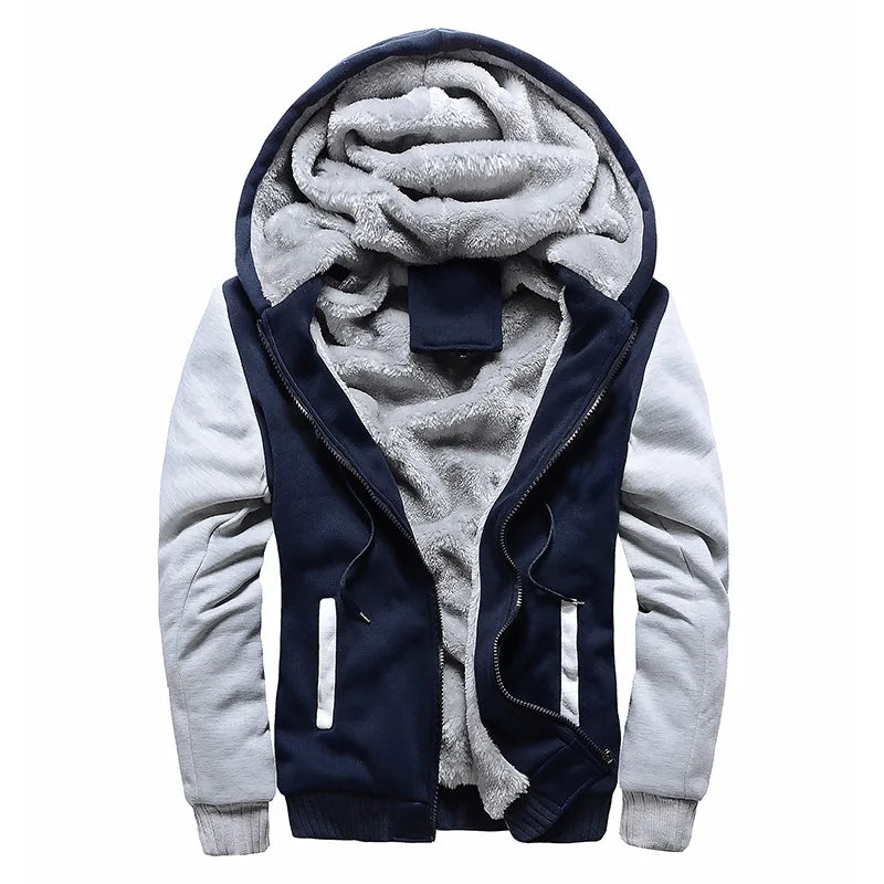 Thick Men's Winter Hoodie for Cold Weather Comfort