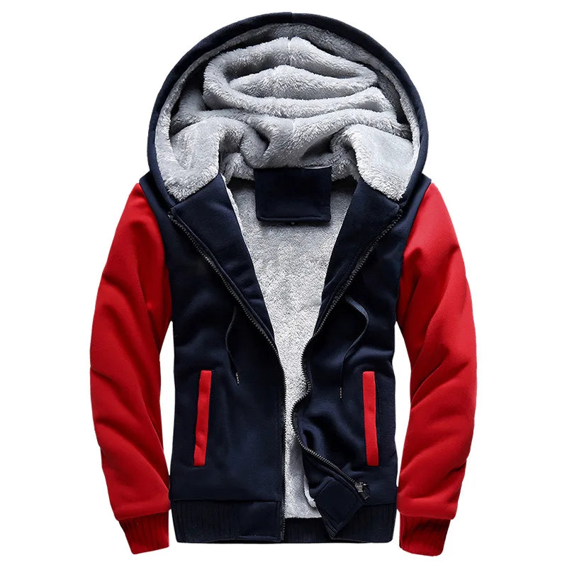 Thick Men's Winter Hoodie for Cold Weather Comfort