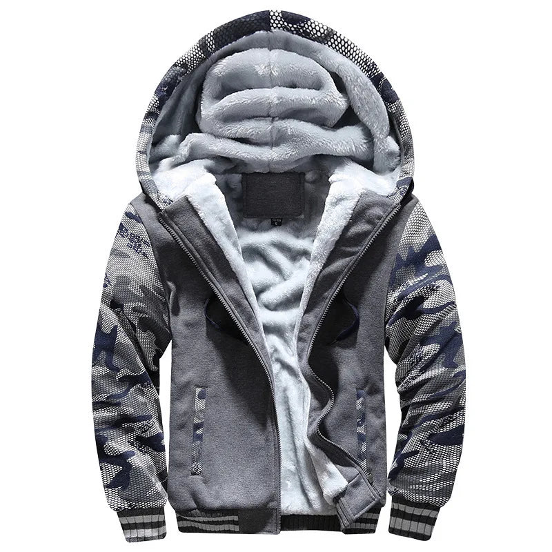 Thick Men's Winter Hoodie for Cold Weather Comfort