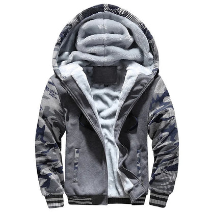 Thick Men's Winter Hoodie for Cold Weather Comfort
