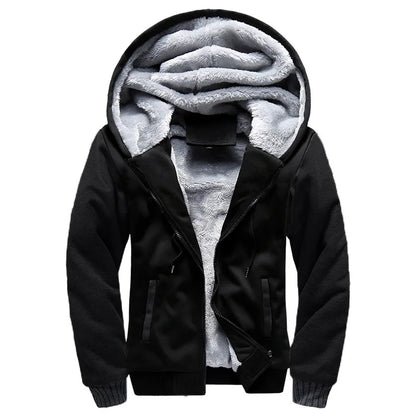 Thick Men's Winter Hoodie for Cold Weather Comfort
