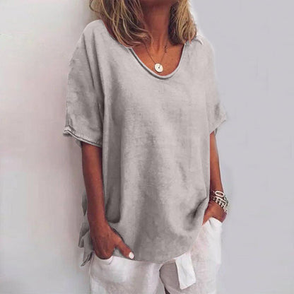 Relaxed Fit Ladies Casual Tee - Olytrend