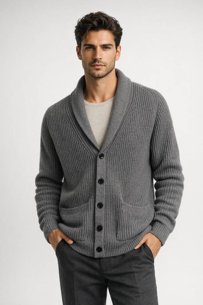 Men's Classic Crew Neck Sweater Cardigan - Olytrend