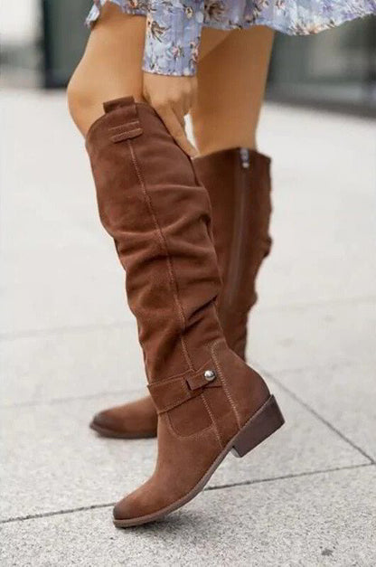 Fashionable Women's Tall Leather Boots