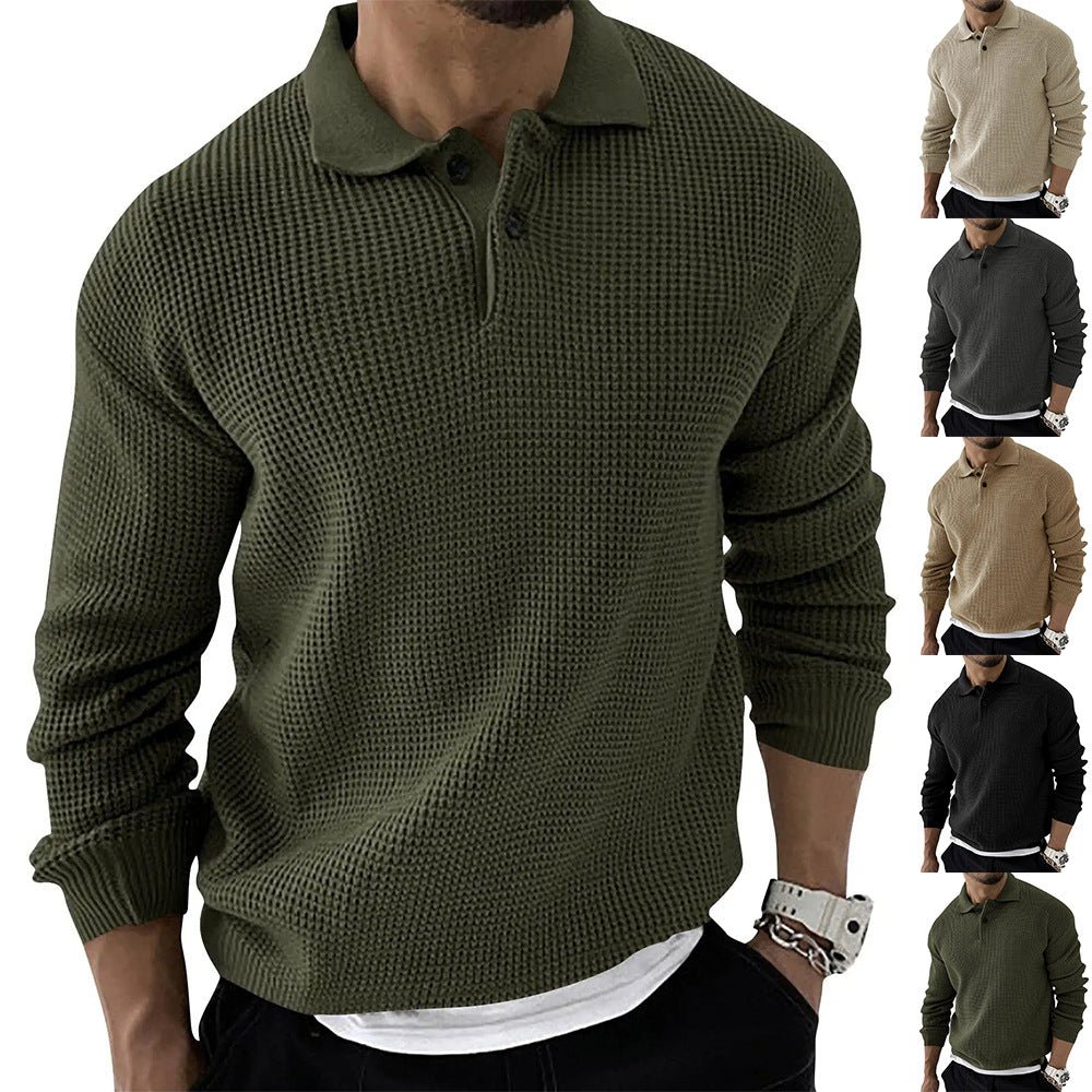 Classic Men's Polo Collar Sweater - Olytrend