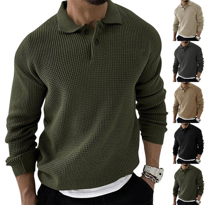 Classic Men's Polo Collar Sweater - Olytrend